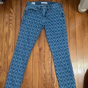 PacSun Wavy print skinny jeans